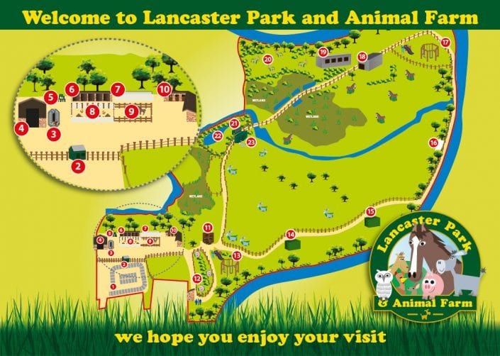 lancasterfarmmap Lancaster Park and Animal Farm